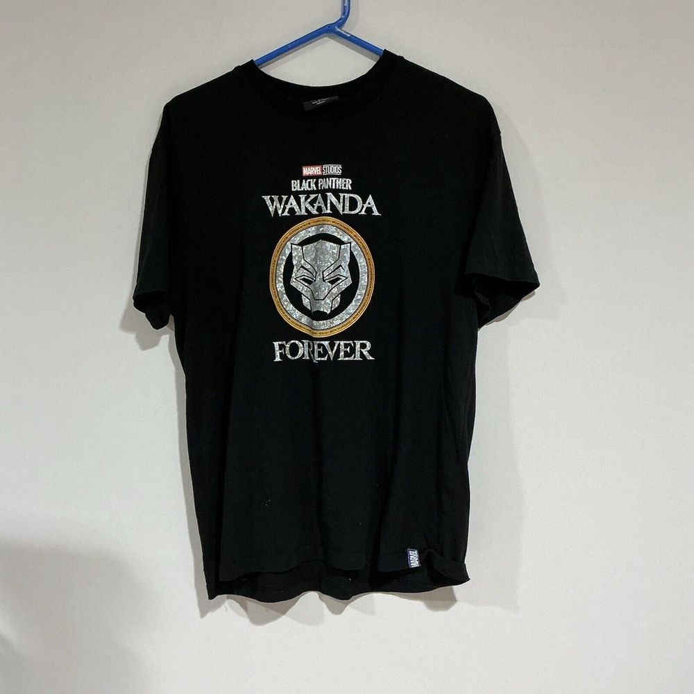 Men’s Marvel Studios Black Panther Wakander Forever Black Medium Short Sleeve T